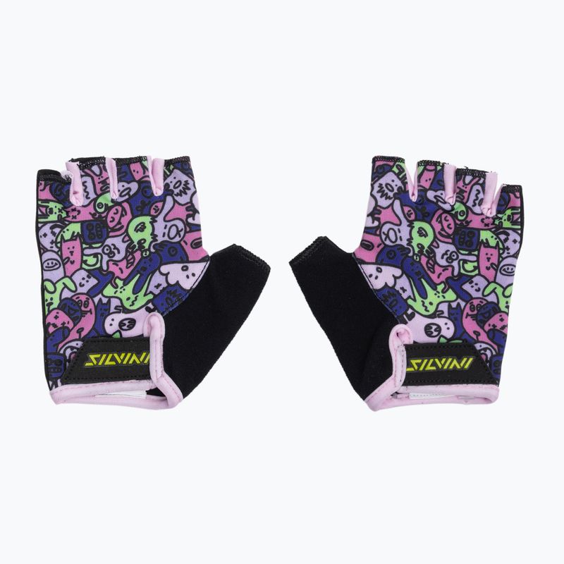 SILVINI Locri blush/green children's cycling gloves 2