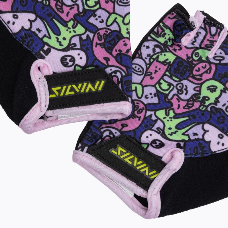 SILVINI Locri blush/green children's cycling gloves 4