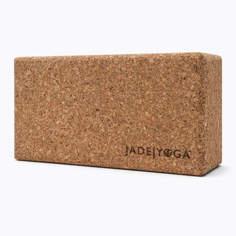 JadeYoga Cork Block Small light brown CYBS yoga cube 3