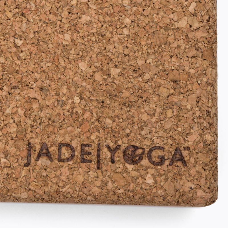 JadeYoga Cork Block Small light brown CYBS yoga cube 6