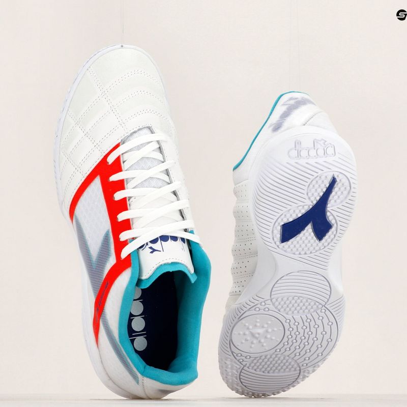 Men's football boots Diadora Brasil Sala Cup ID white/navy 19