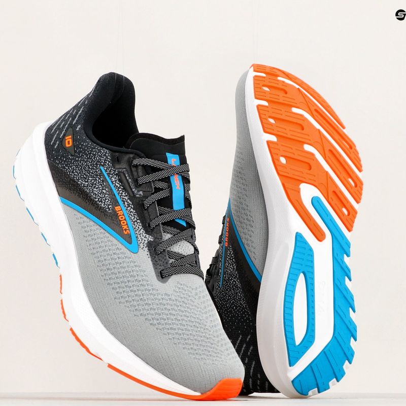 Brooks Launch 10 men's running shoes black/atomic blue/scarlet ibis 12