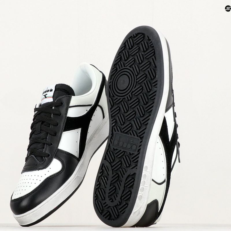 Diadora Magic Basket Low Icona Leather black/white shoes 14