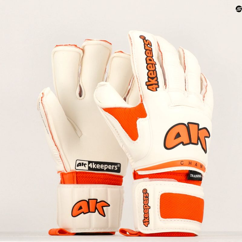 Children's goalkeeper gloves 4keepers Champ Training VI Rf2G white 10