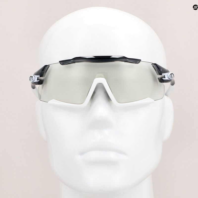 Tifosi Aethon Fototec 1 crystal smoke white/light night photochromic cycling glasses 7