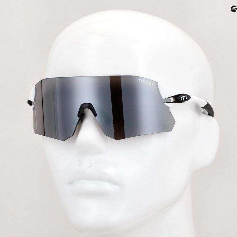 Tifosi Rail white black/smoke/ac red/clear cycling glasses 8