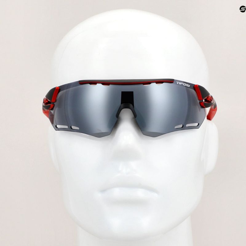 Tifosi Alliant 3 black red/smoke/ac red/clear cycling glasses 7