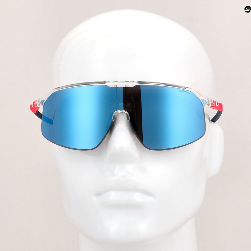 Julbo Dencity Spectron 3 shiny crystal/fluorescent pink/blue cycling glasses 10