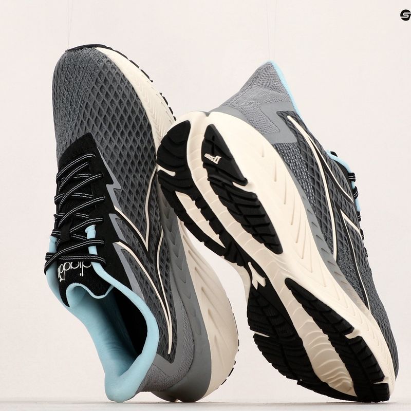 Men's Diadora Strada steel gray/black running shoes 19