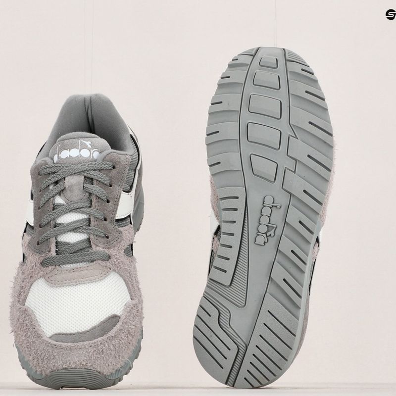 Diadora N902 Hairy Suede melange grey shoes 18