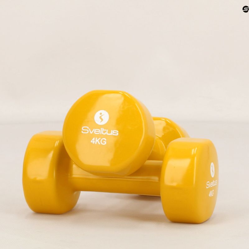 Set of dumbbells 4 kg 2 pcs. Sveltus Epoxy yellow 1184 6