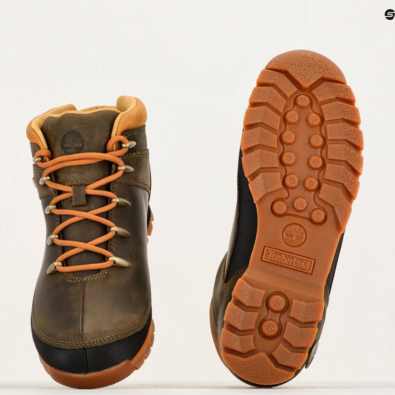 Timberland men's Euro Sprint Hiker olive full grain trekking boots 15