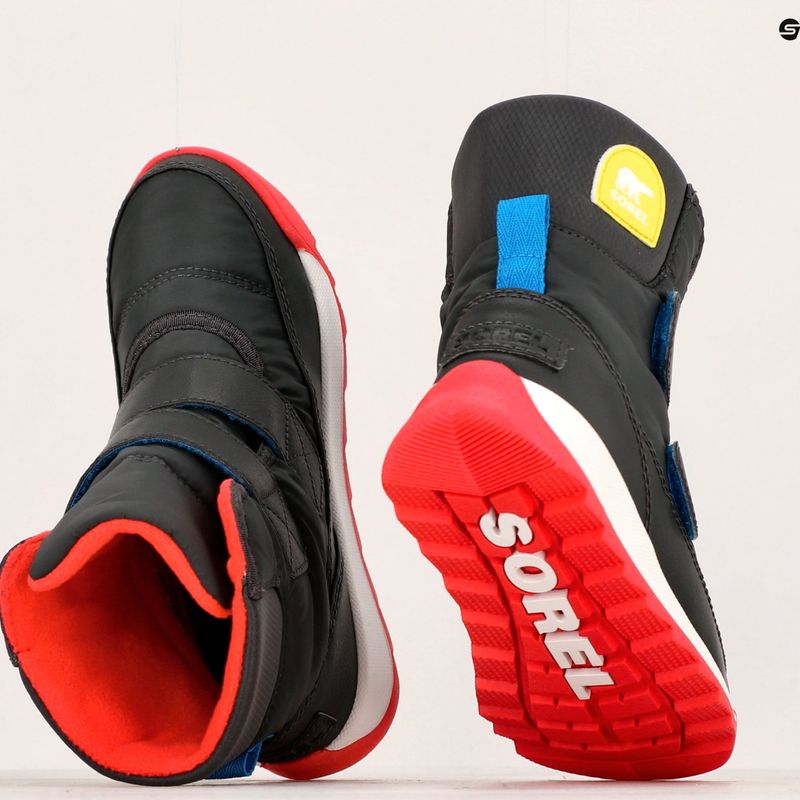 Sorel Whitney II Strap Wp jet/poppy red children's trekking boots 14