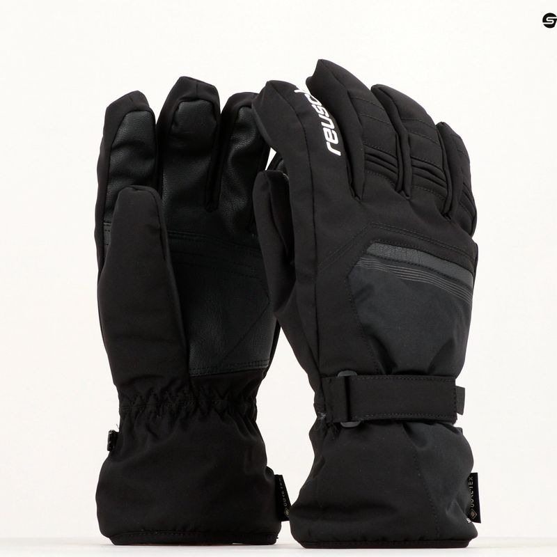 Reusch Stanley Gtx black/white ski gloves 9