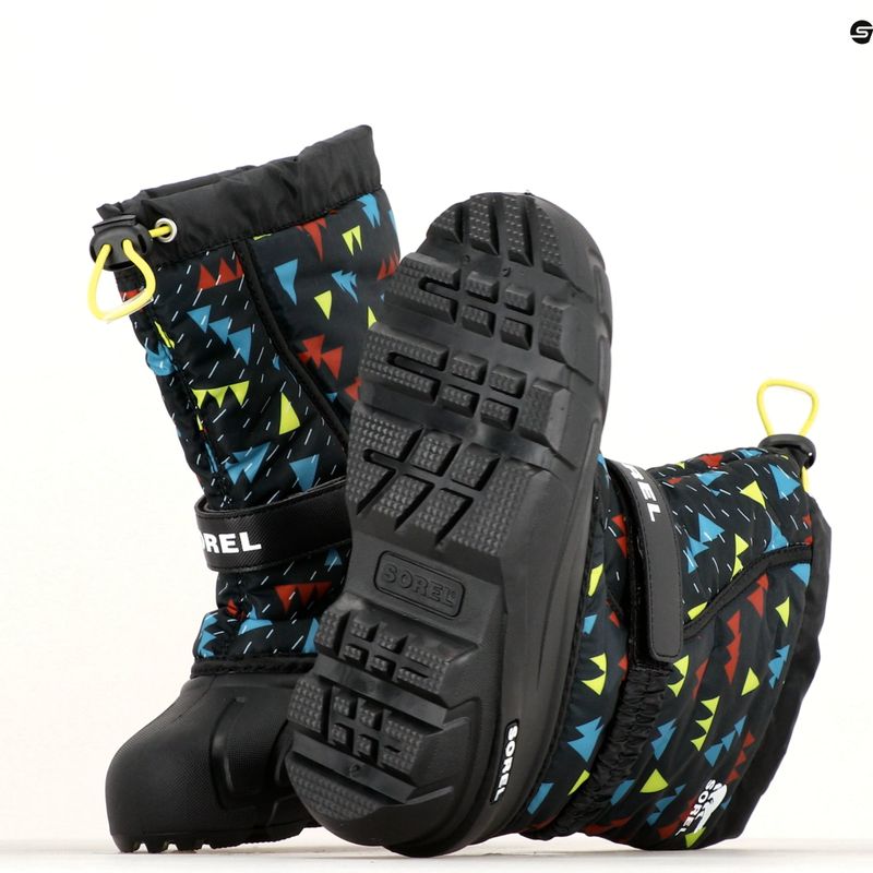 Children's trekking boots Sorel Flurry Print Boys black/black 15
