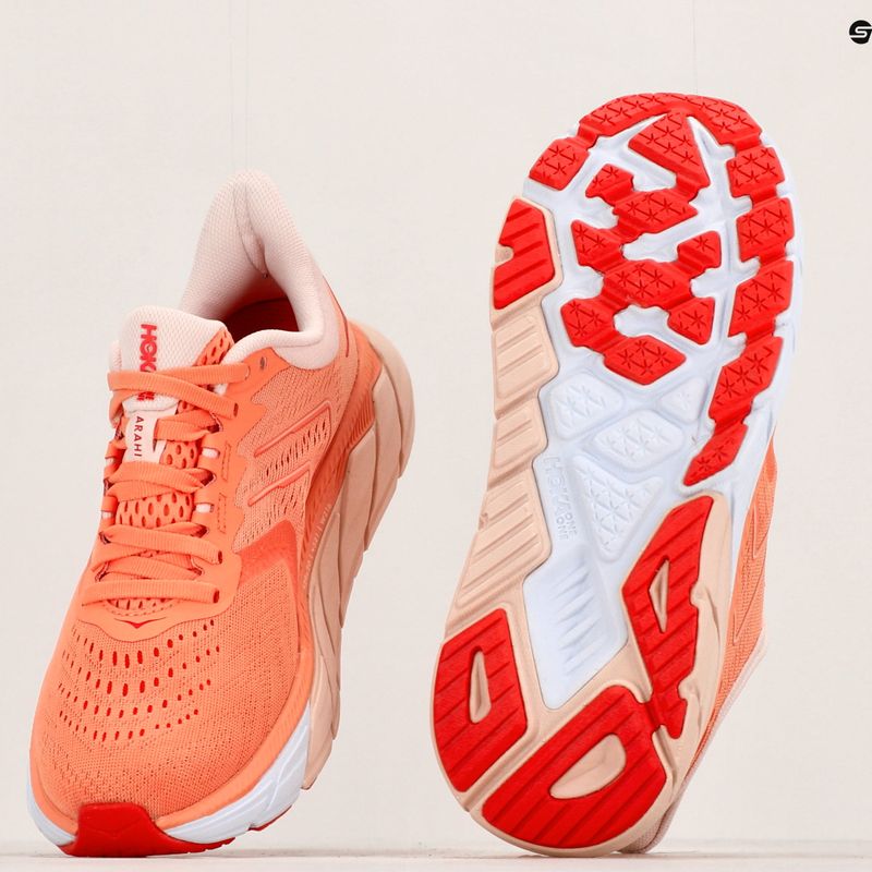 Women's running shoes HOKA Arahi 5 cantaloupe/silver peony 11