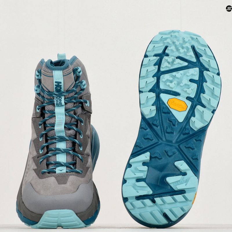 Women's trekking boots HOKA Kaha GTX frost gray/aqua haze 11