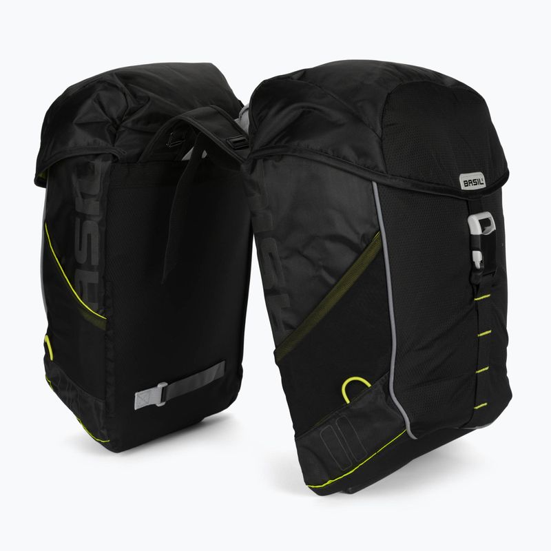 Basil Miles Double Bag bike panniers black B-17751