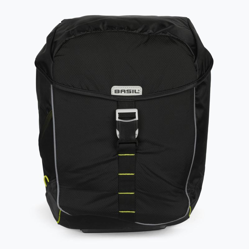 Basil Miles Double Bag bike panniers black B-17751 2