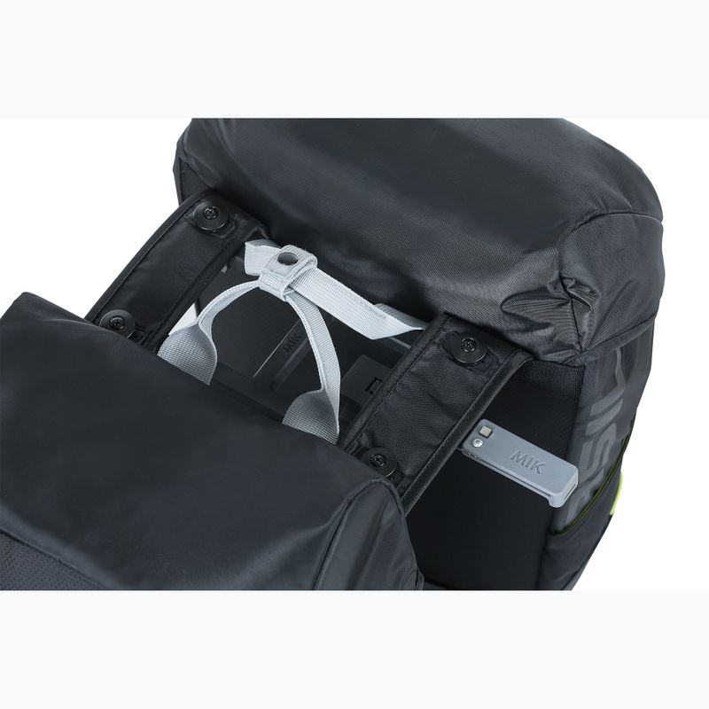 Basil Miles Double Bag 32 l black/lime bicycle pannier 3