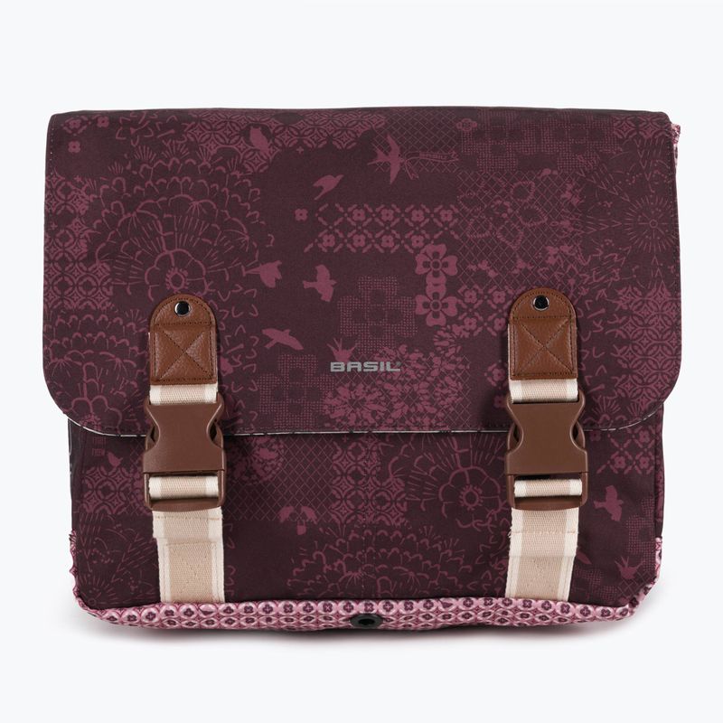Basil Boheme Double Bag bicycle panniers red B-18012 2