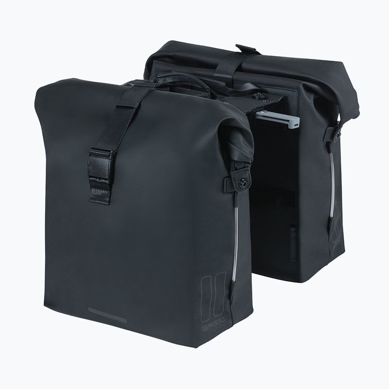 Basil Soho Nordlicht Double Bag bike pannier MIK 41 l black 2
