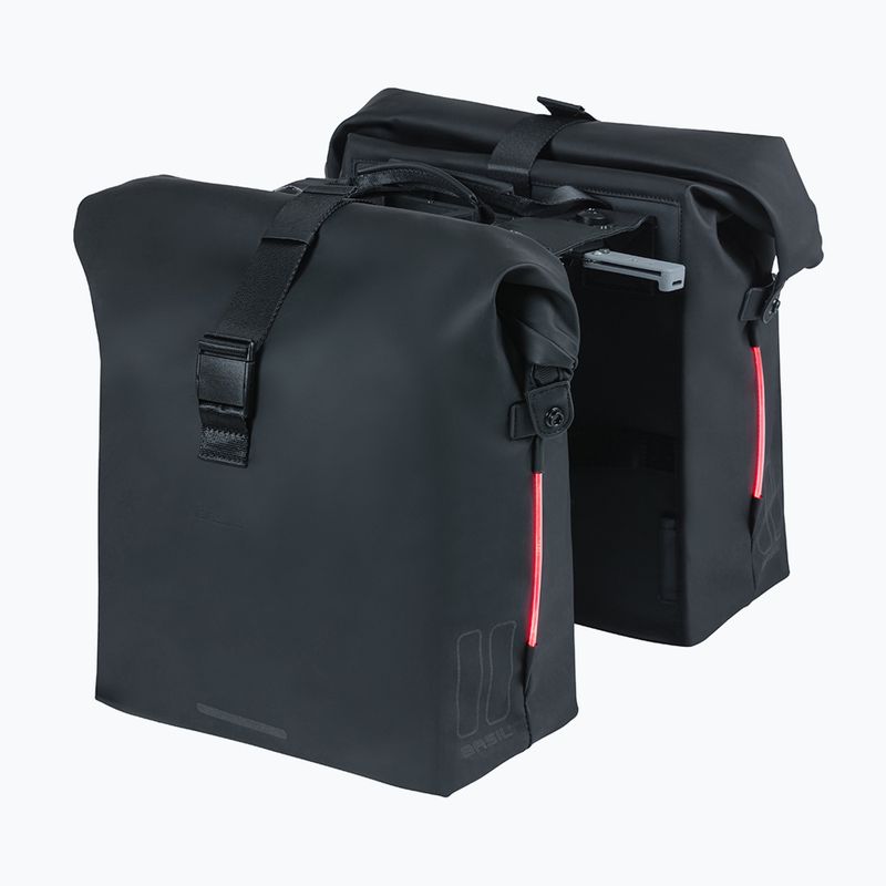Basil Soho Nordlicht Double Bag bike pannier MIK 41 l black 3