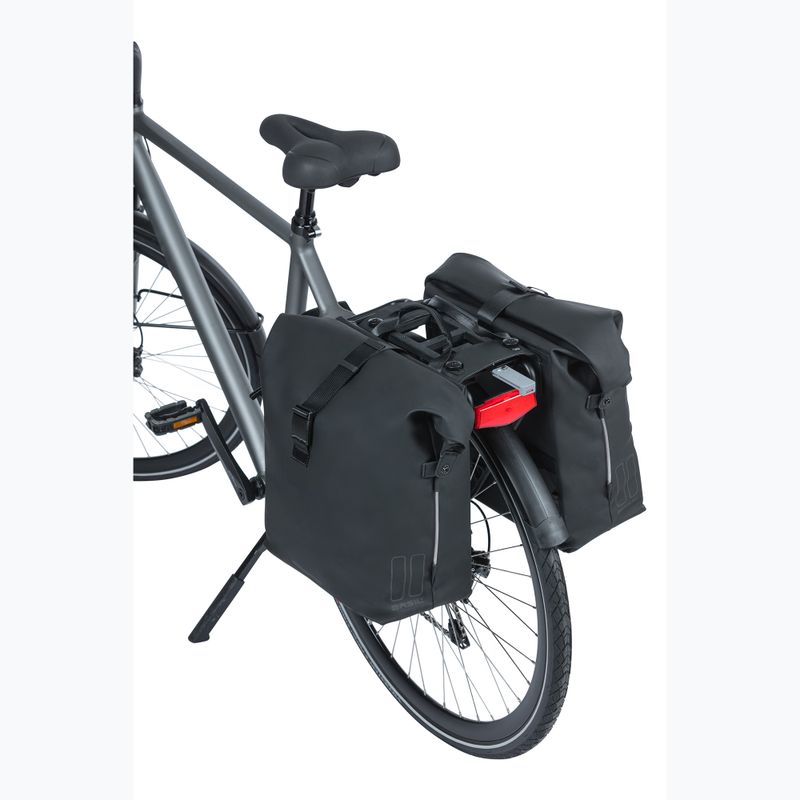 Basil Soho Nordlicht Double Bag bike pannier MIK 41 l black 7