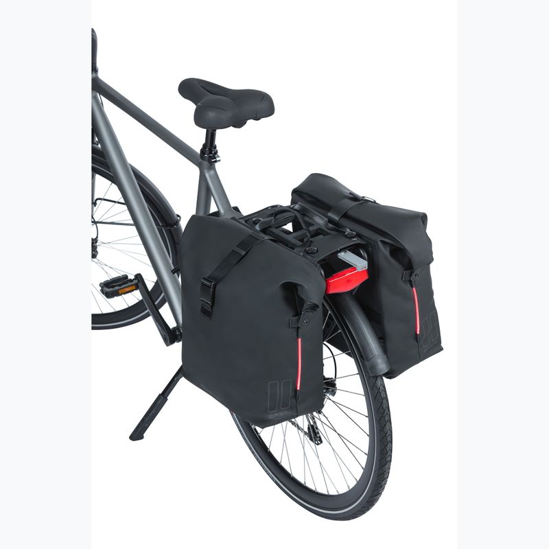 Basil Soho Nordlicht Double Bag bike pannier MIK 41 l black 8