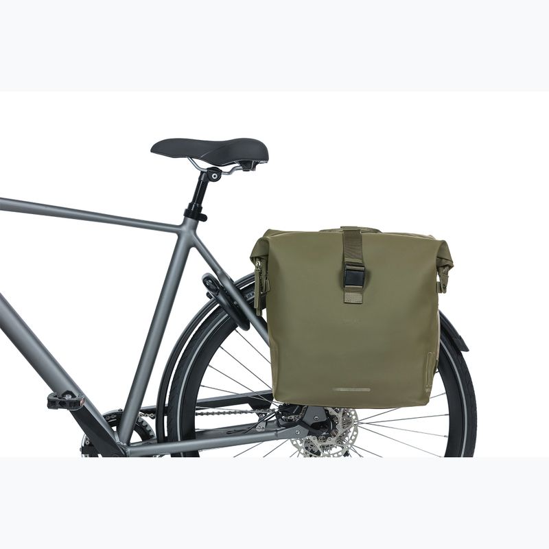 Basil Soho Nordlicht Double Bag MIK 41 l moss green bicycle pannier 6
