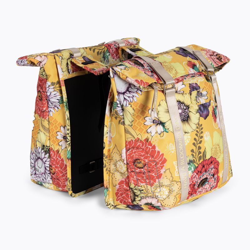 Basil Bloom Field bicycle panniers yellow B-18155