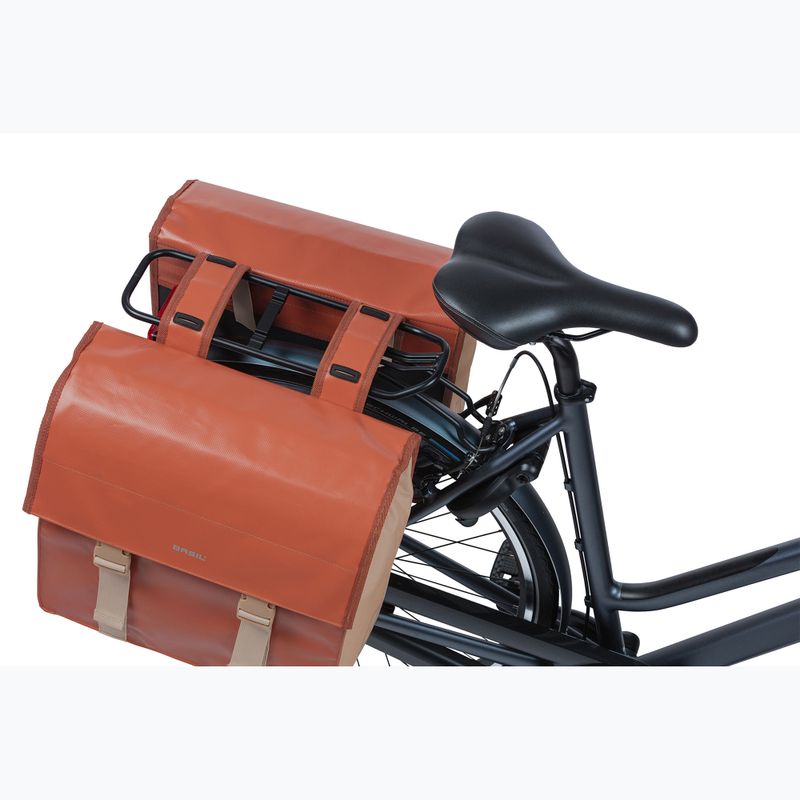 Basil Urban Load Double Bag 53 l terra/rose bike panniers 7