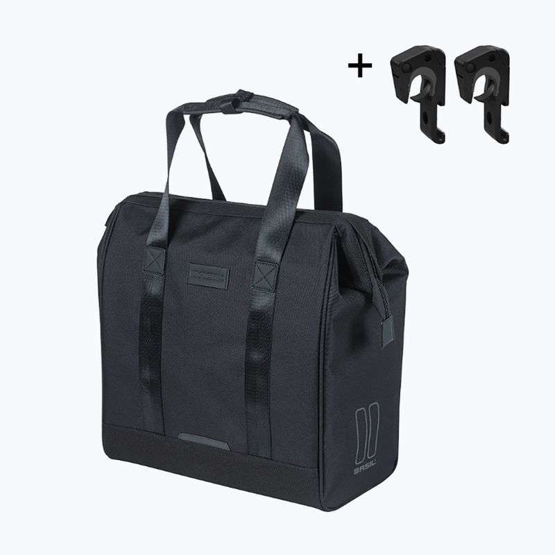 Bike pannier Basil City Grand Shopper MIK Hooks 23 l black 2