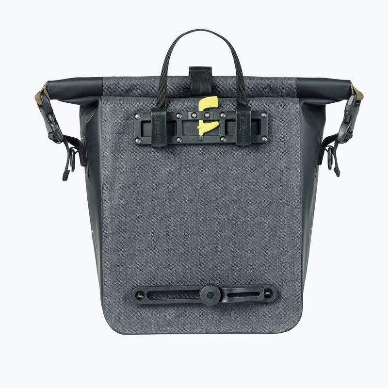 Basil Navigator Storm Hook On 12-15 l grey/black bicycle pannier 2