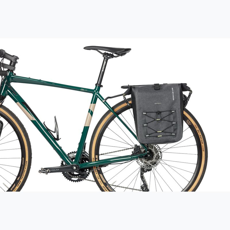Basil Navigator Storm Hook On 12-15 l grey/black bicycle pannier 7