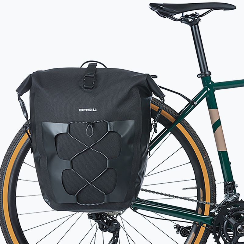 Bike pannier Basil Navigator Waterproof Single Bag MIK Hooks 25-31 l black 5