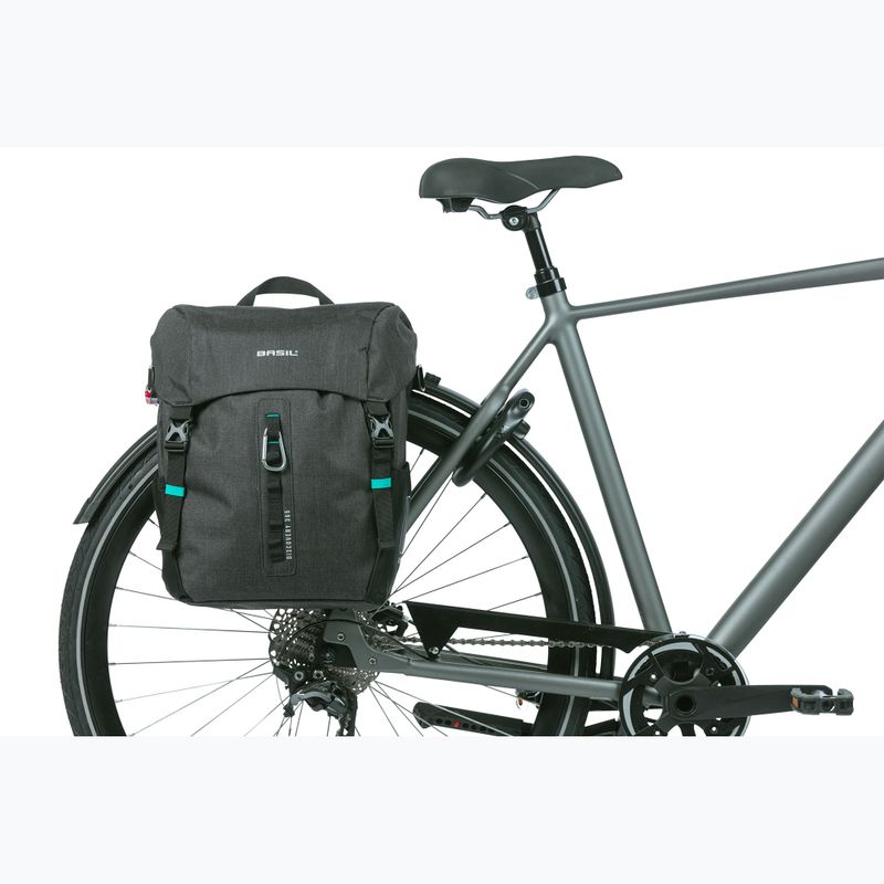 Basil Discovery 365D Single Bag 20 l black melee bike pannier 6