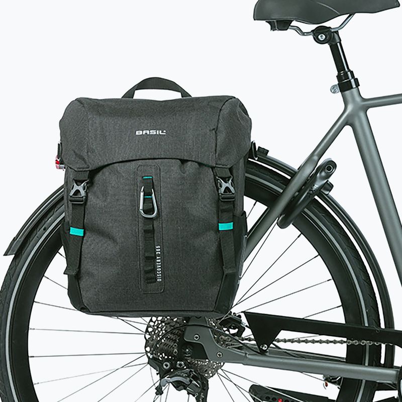Bike pannier Basil Discovery 365D Single Bag MIK Hooks 20 l black melee 5
