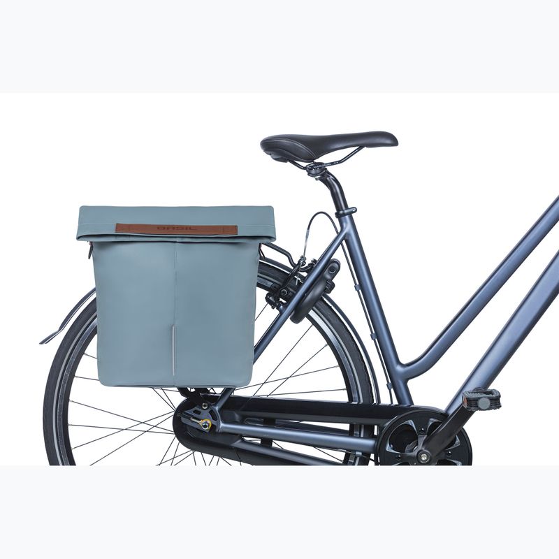 Bike carrier bag Basil City Shopper Vegan Leather 16 l blue 6