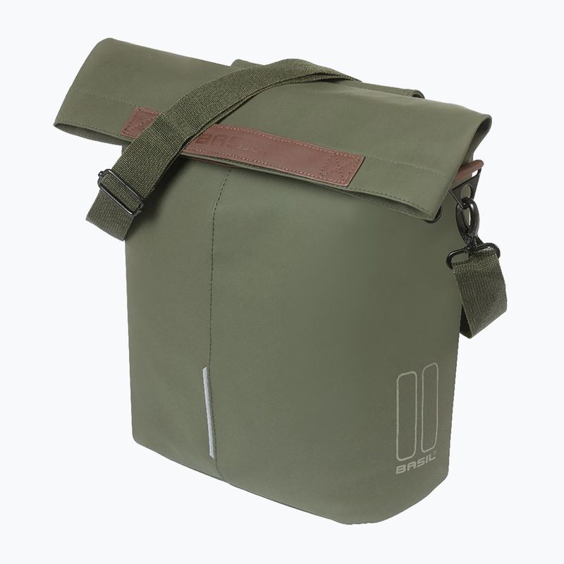 Bike carrier bag Basil City Shopper Vegan Leather 16 l moss green 2