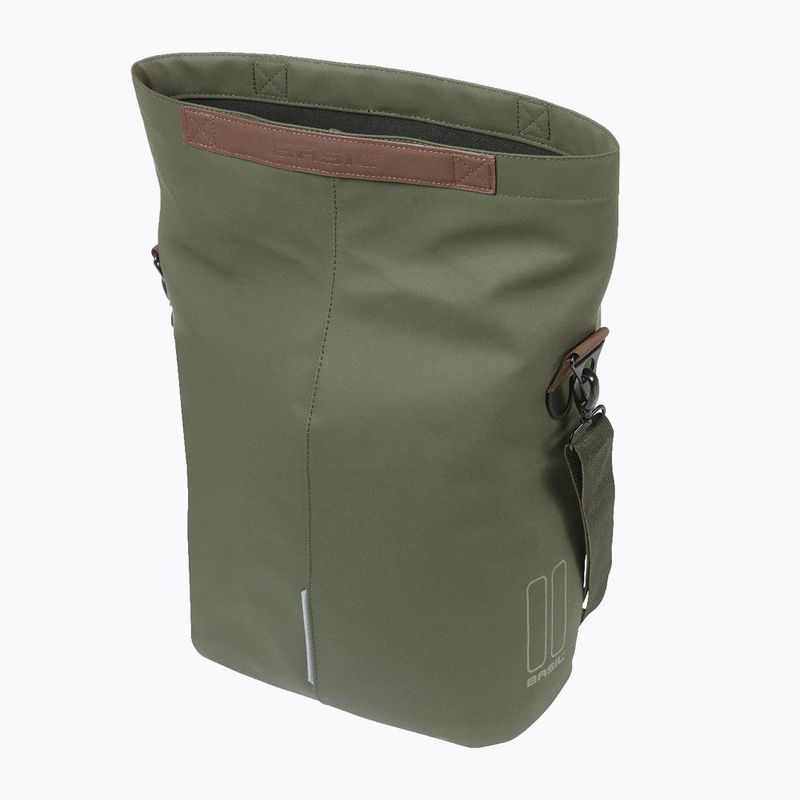 Bike carrier bag Basil City Shopper Vegan Leather 16 l moss green 5