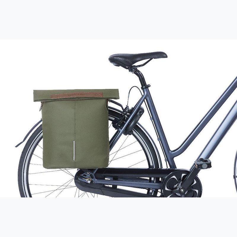 Bike carrier bag Basil City Shopper Vegan Leather 16 l moss green 6