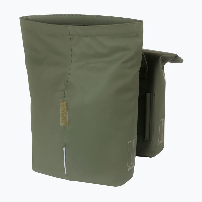 Basil City Double Vegan Leather 32 l green bicycle panniers 5