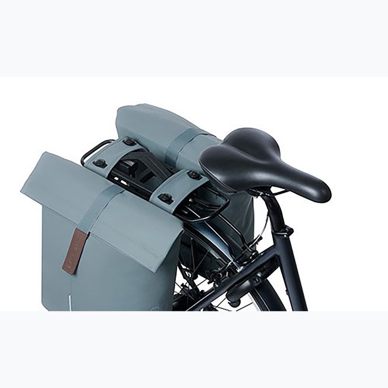 Basil City Double Bag MIK 32 l graphite/brown bicycle pannier 6