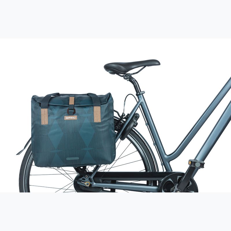 Basil Elegance Shopper 20-26 l estate blue bike rack bag 6