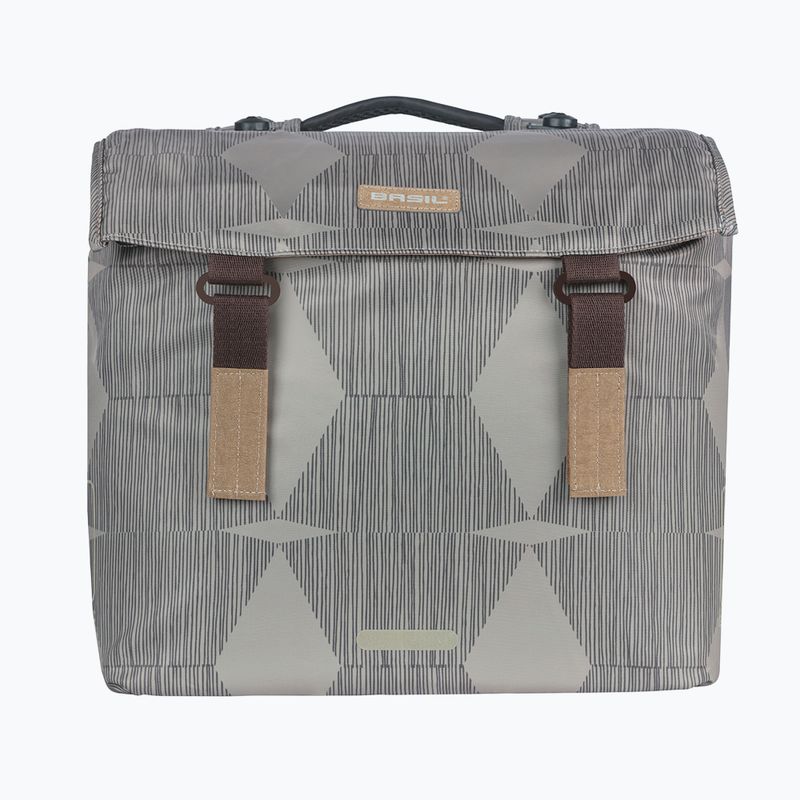 Basil Elegance Double Bag MIK bike pannier 40-49 l chateau taupe