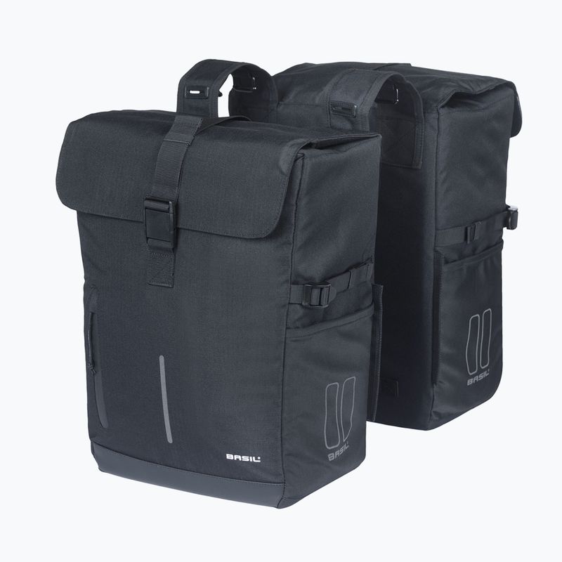 Basil Move Double Bag bicycle pannier 30 l black