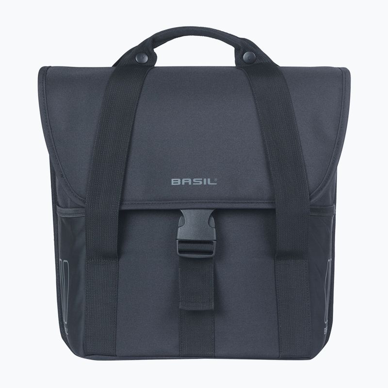 Basil Go Single bicycle pannier 16 l solid black