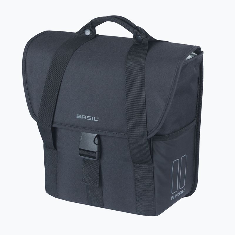 Basil Go Single bicycle pannier 16 l solid black 2