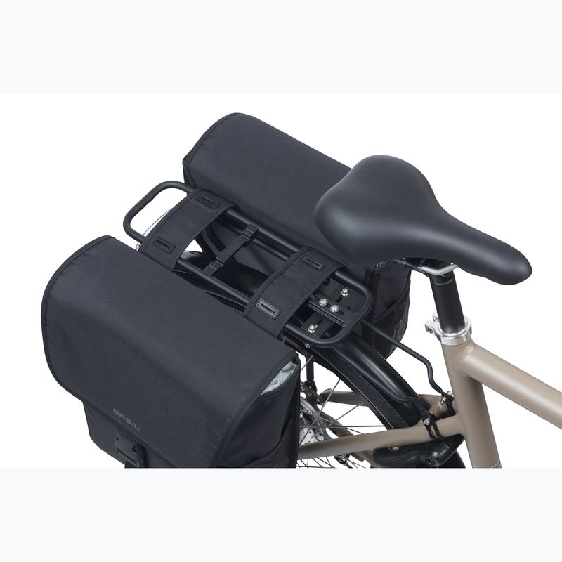 Basil Go Double Bag bicycle pannier 32 l solid black 7